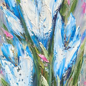 Painting, Blue Snowdrops, Anush Emiryan