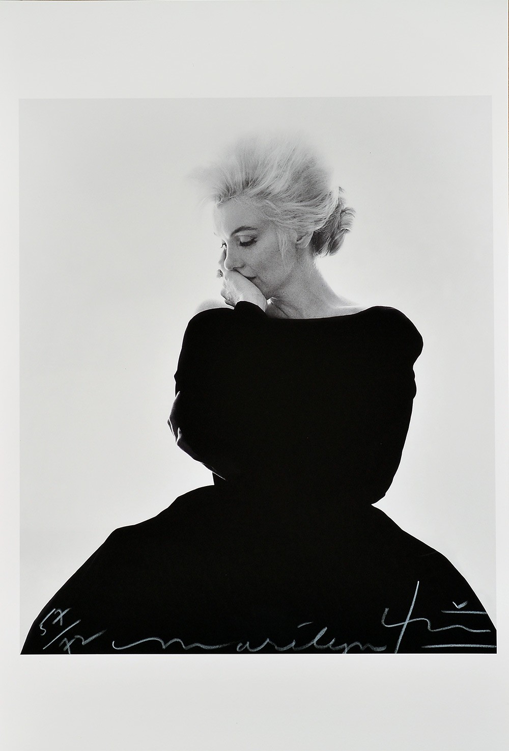 Bert Stern, The last sitting - Marilyn in black dior dress, 1962 Bert Stern, The last sitting - Marilyn in black dior dress, 1962