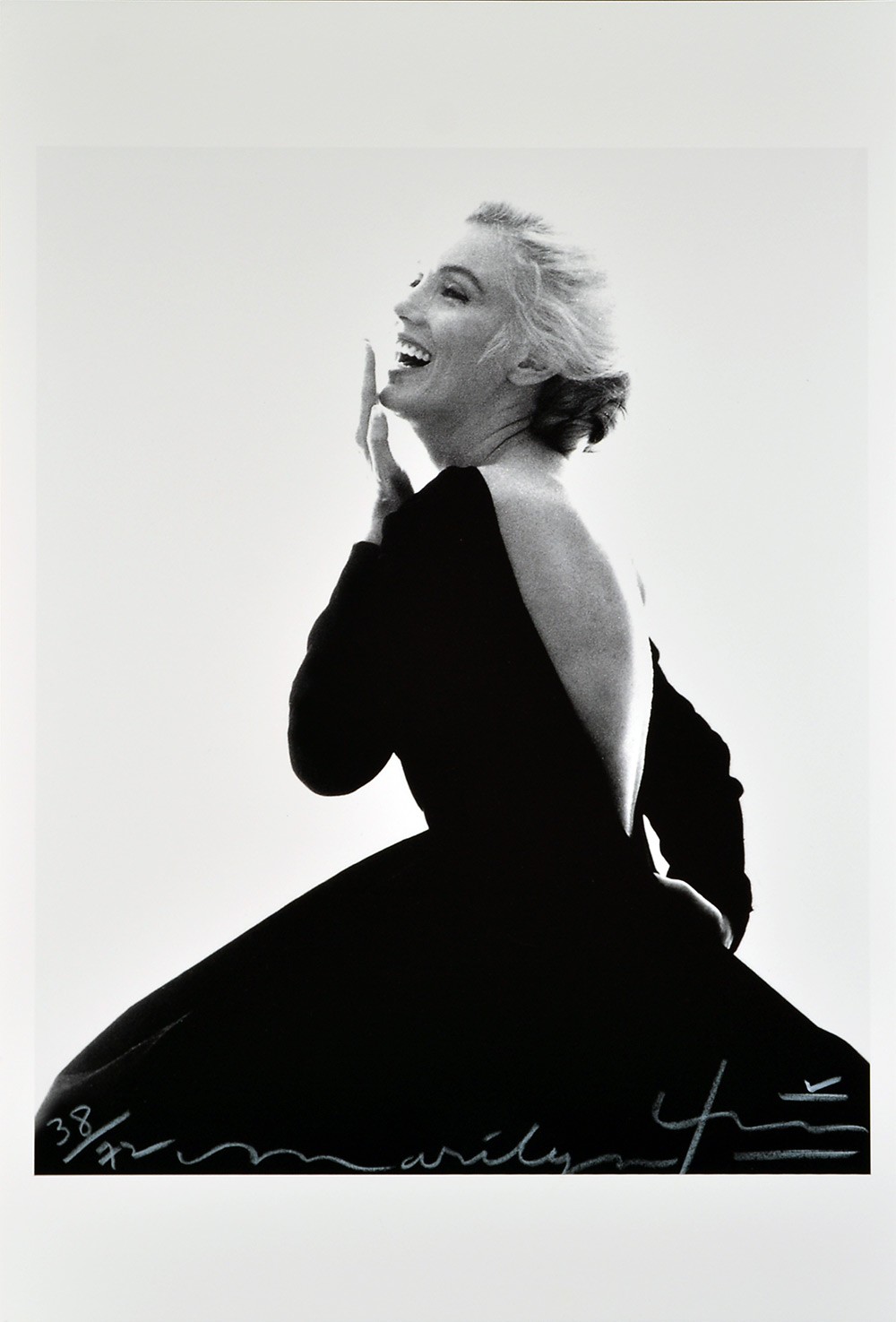 Bert Stern, The last sitting - Marilyn laughing in black dior dress, 1962 Bert Stern, The last sitting - Marilyn laughing in black dior dress, 1962