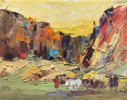 Painting, Canyon Caravan, Hrach Baghdasaryan