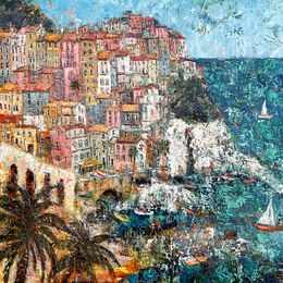 Painting, Summer in Italy, Cinque Terre, Ellie Hesse