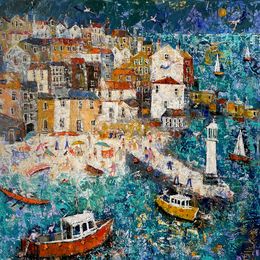 Painting, The Flying Sailors of St Ives, Ellie Hesse