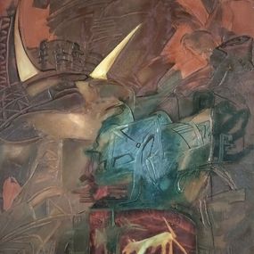 Painting, Máscaras y símbolos, Pedro Niaupari