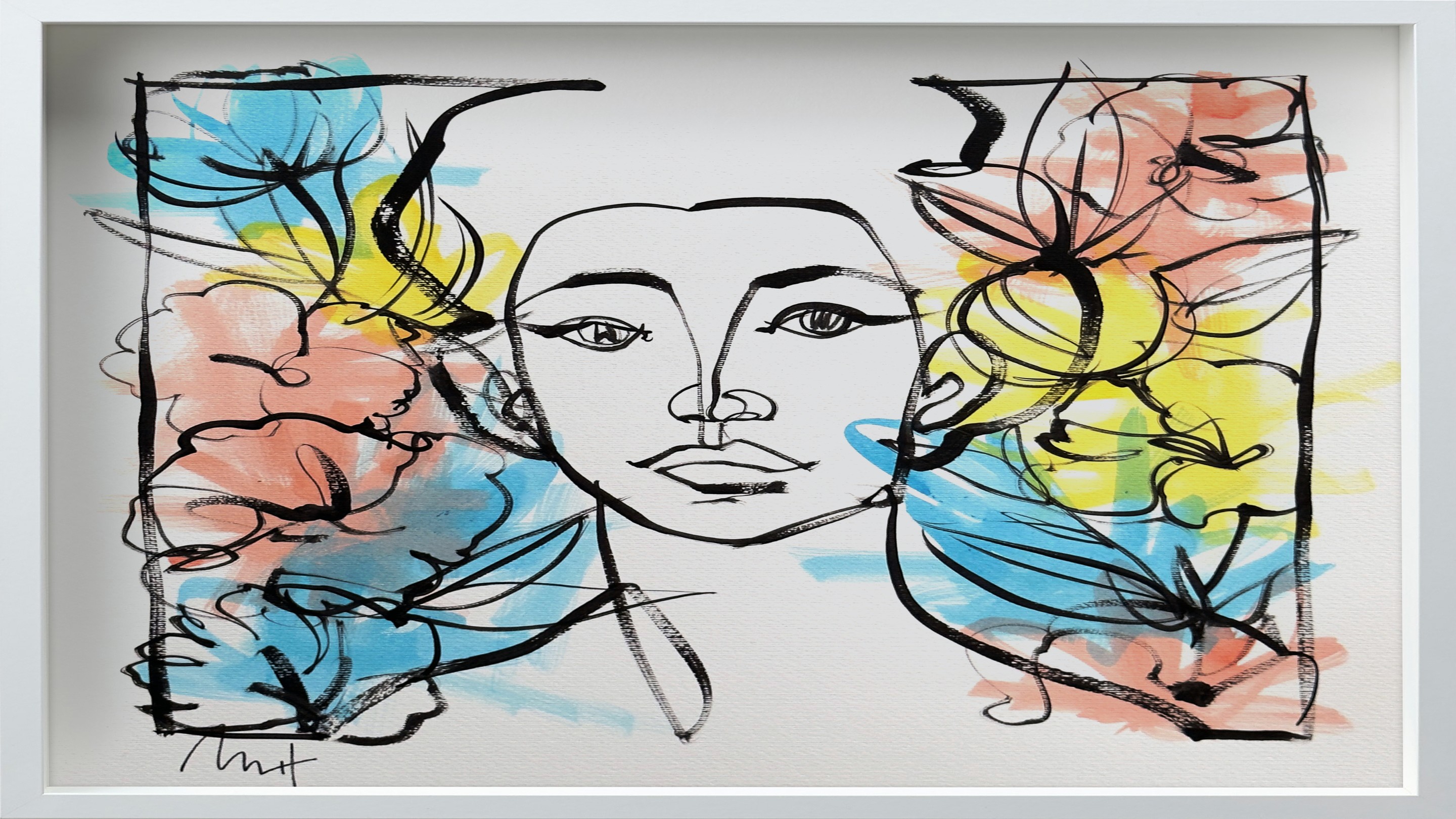 Mario Henrique, Untitled Portrait Drawing No. 3 (Framed) Mario Henrique, Untitled Portrait Drawing No. 3 (Framed)