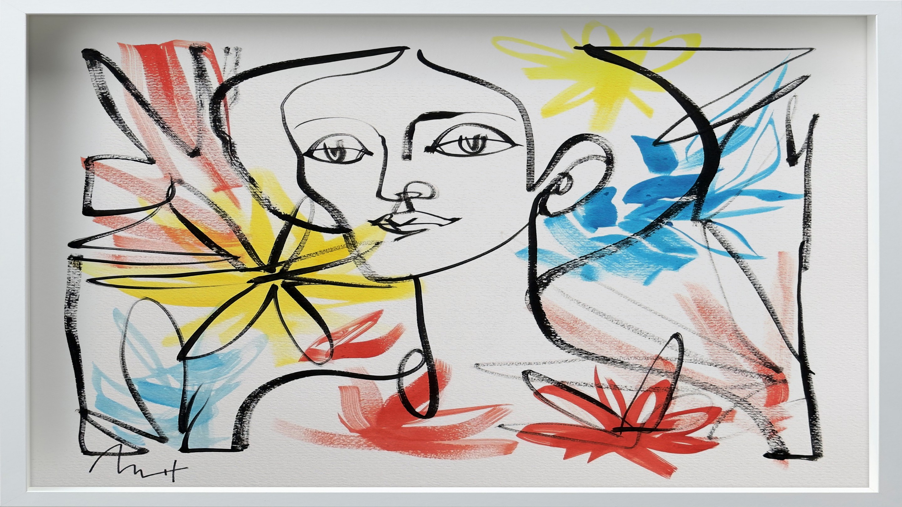 Mario Henrique, Untitled Portrait Drawing No. 4 (Framed) Mario Henrique, Untitled Portrait Drawing No. 4 (Framed)