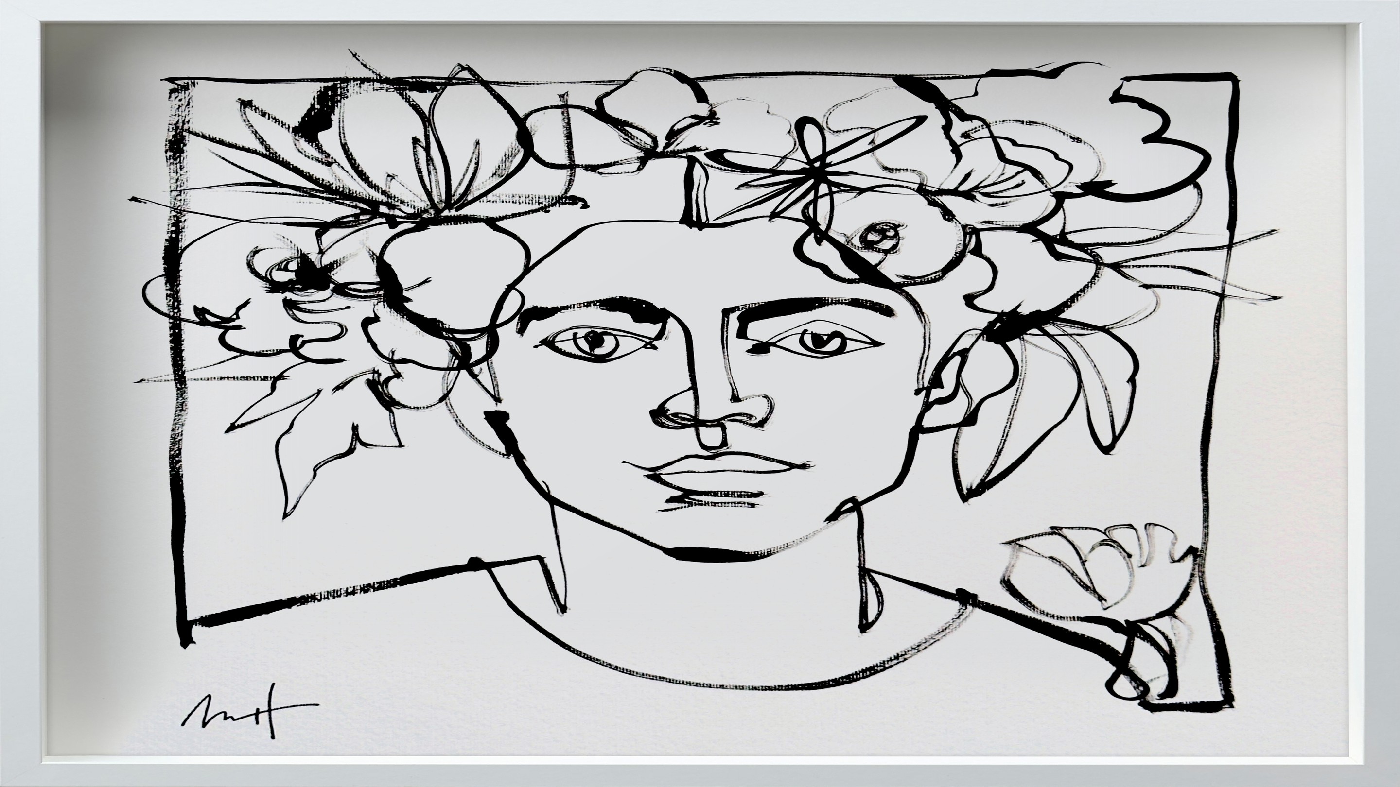 Mario Henrique, Untitled Portrait Drawing No. 5 (Framed) Mario Henrique, Untitled Portrait Drawing No. 5 (Framed)