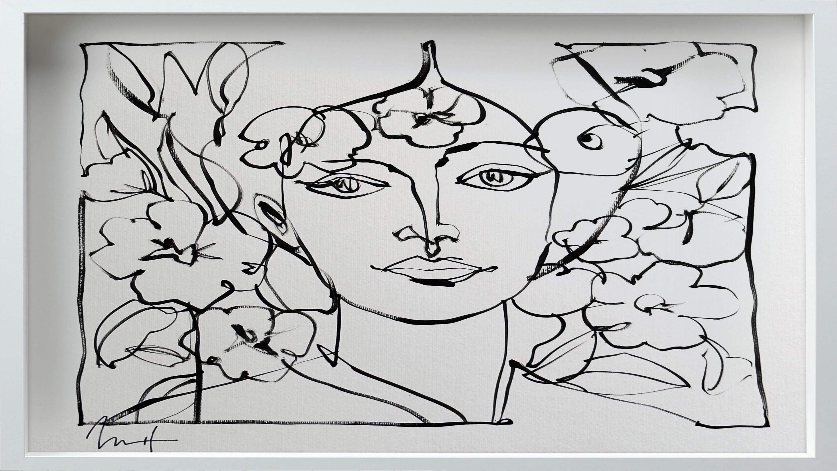 Mario Henrique, Untitled Portrait Drawing No. 6 (Framed) Mario Henrique, Untitled Portrait Drawing No. 6 (Framed)