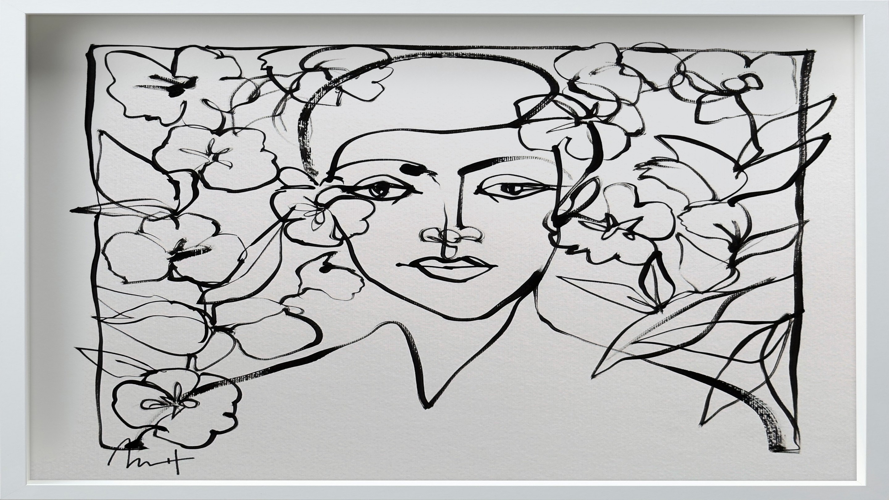 Mario Henrique, Untitled Portrait Drawing No. 8 (Framed) Mario Henrique, Untitled Portrait Drawing No. 8 (Framed)