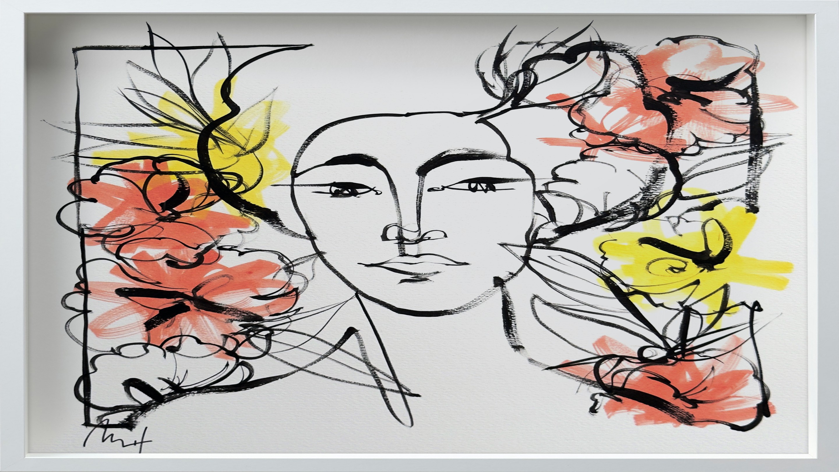 Mario Henrique, Untitled Portrait Drawing No. 11 (Framed) Mario Henrique, Untitled Portrait Drawing No. 11 (Framed)