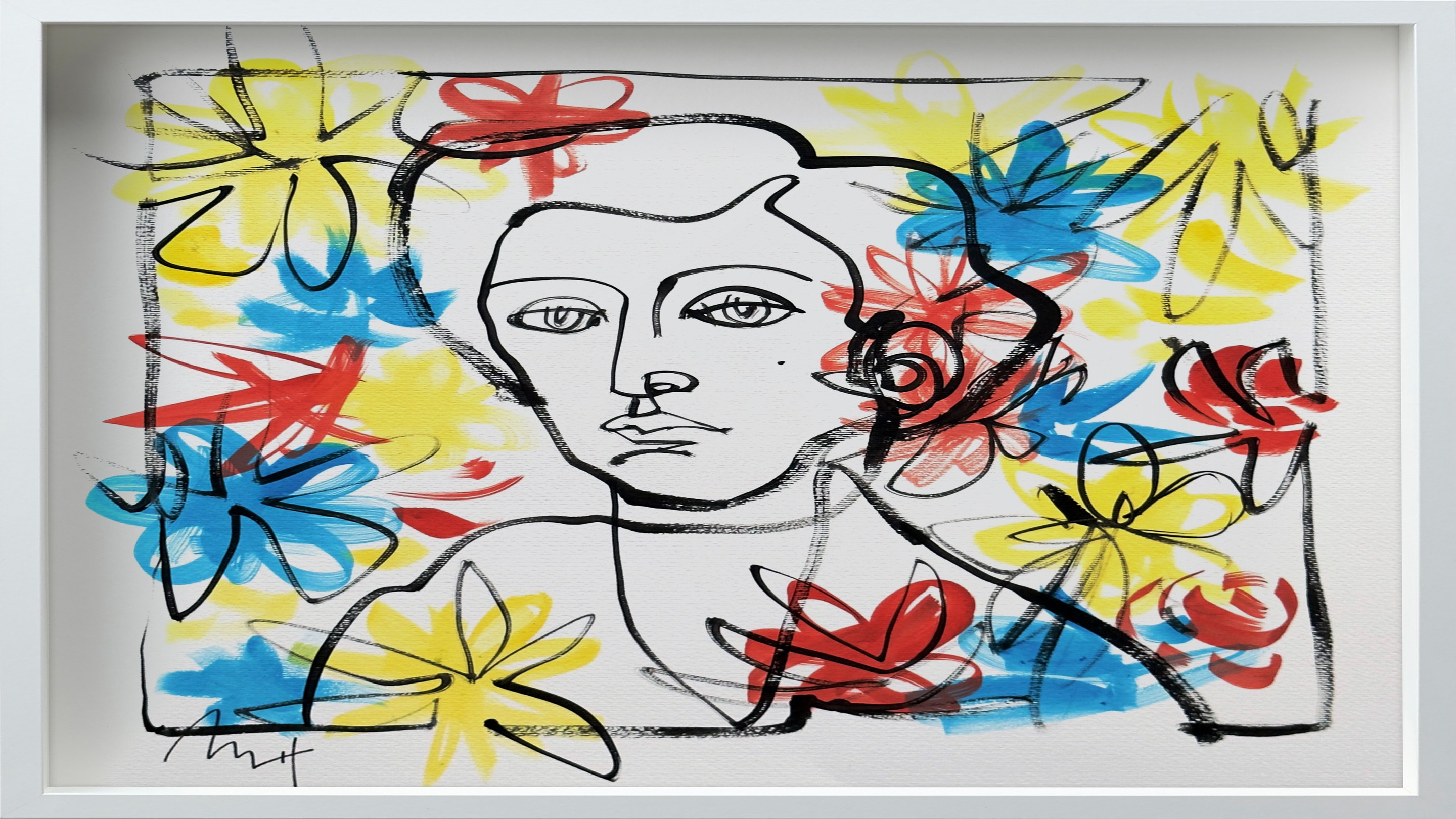 Mario Henrique, Untitled Portrait Drawing No. 12 (Framed) Mario Henrique, Untitled Portrait Drawing No. 12 (Framed)