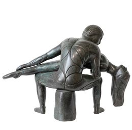 Sculpture, Mourir pour vivre - série sculpture bronze corps humain, Monique Gervais