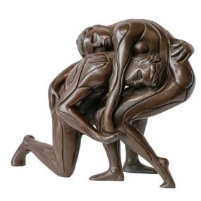Sculpture, Alinéa-toi - Série sculpture bronze corps humain, Monique Gervais