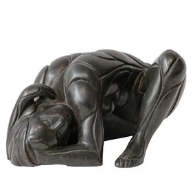 Sculpture, Un monde fou - Série sculpture bronze corps humain, Monique Gervais