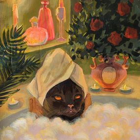 Pintura, The Panther, Vacation on the Happy Island serie, Olha Vlasova