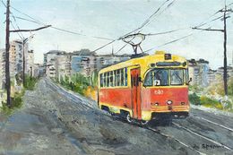 Gemälde, Cityscape with Tram, Narek Qochunc