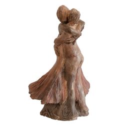 Skulpturen, Retrouvailles - sculpture scène de vie homme et femme, Cécile Robert-Sermage