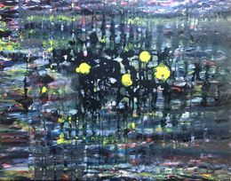 Gemälde, 4 lumières jaunes, Roy G Sfeir