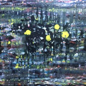 Peinture, 4 lumières jaunes, Roy G Sfeir