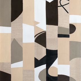 Gemälde, R58 Seventies Taupe - série abstraction géométrique, Cami