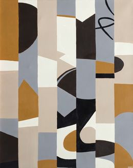 Painting, R59 Seventies Moutarde - série abstraction géométrique, Cami