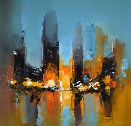 Painting, Burning skyline, Daniel Castan