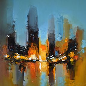 Gemälde, Burning skyline, Daniel Castan