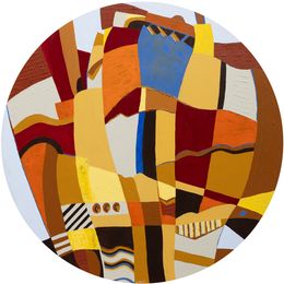 Peinture, H02 Tondo - série abstraction géométrique, Cami