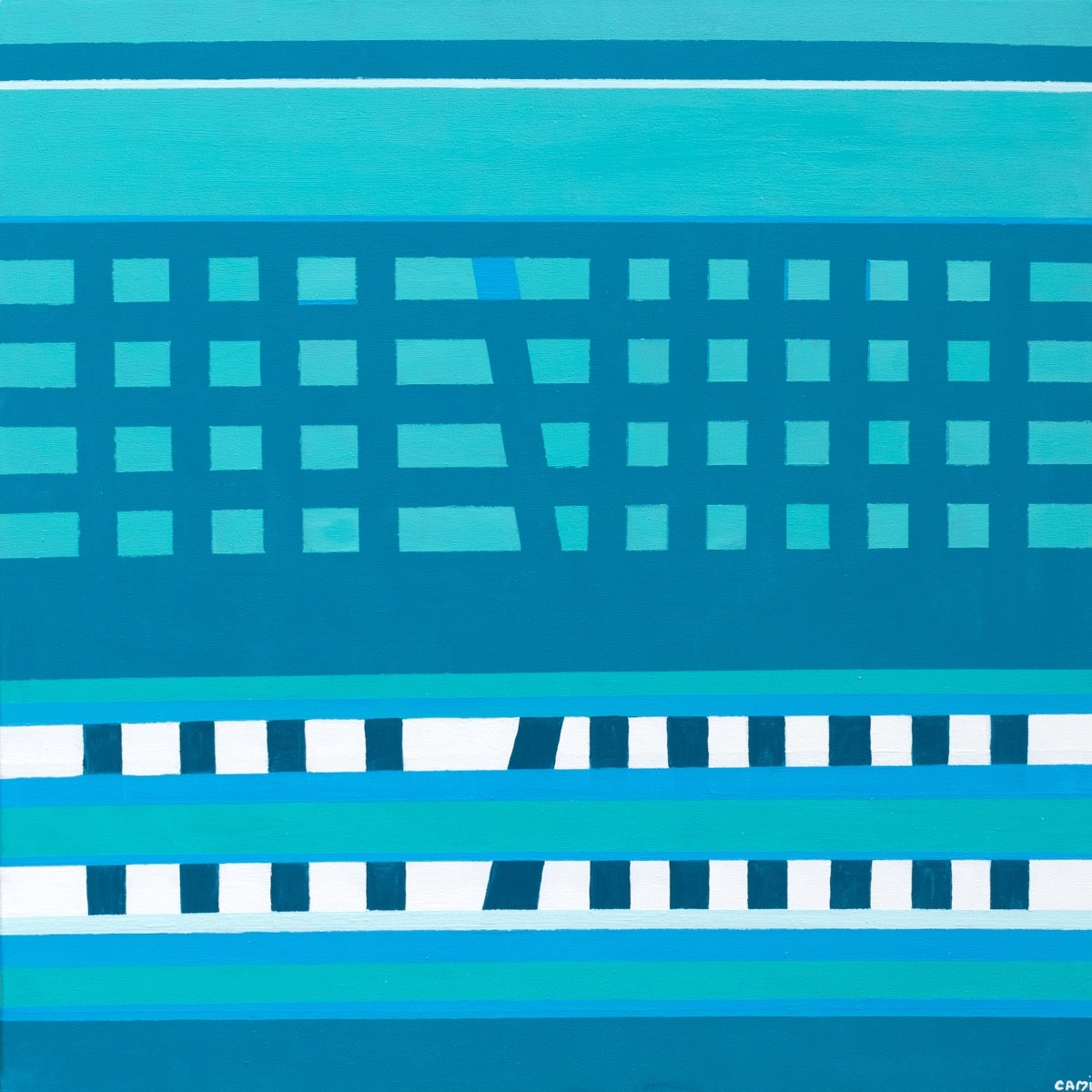 Cami, C 45 Grid Bleu - série abstraction géométrique Cami, C 45 Grid Bleu - série abstraction géométrique