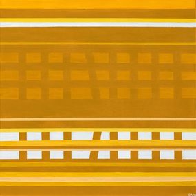 Pintura, C 47 Grid Jaune - série abstraction géométrique, Cami