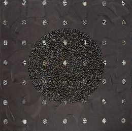 Painting, Net Against Black Background, Oksana Mas