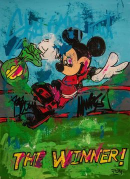 Painting, Bayern Munich Mickey Mouse Football Team - The Winner Series, Carlos Pun Art