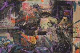 Painting, Bull-human (black), Funda Studio