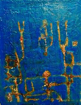 Gemälde, 1958 Le grand Bleu Blue (1), Abdallah Benanteur