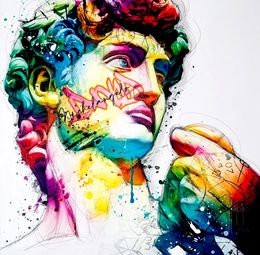 Gemälde, Michelangelo’s David in color, Patrice Murciano