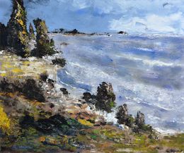 Gemälde, Seashore in Bretagne, Pol Ledent