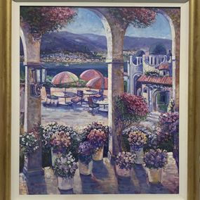 Painting, Santorini Patio, Vladimir Shulakov