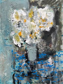 Painting, White Flowers in Glass, Zakhar Shevchuk