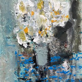 Gemälde, White Flowers in Glass, Zakhar Shevchuk