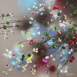 Painting, Pink Flowers II, Anastassia Skopp