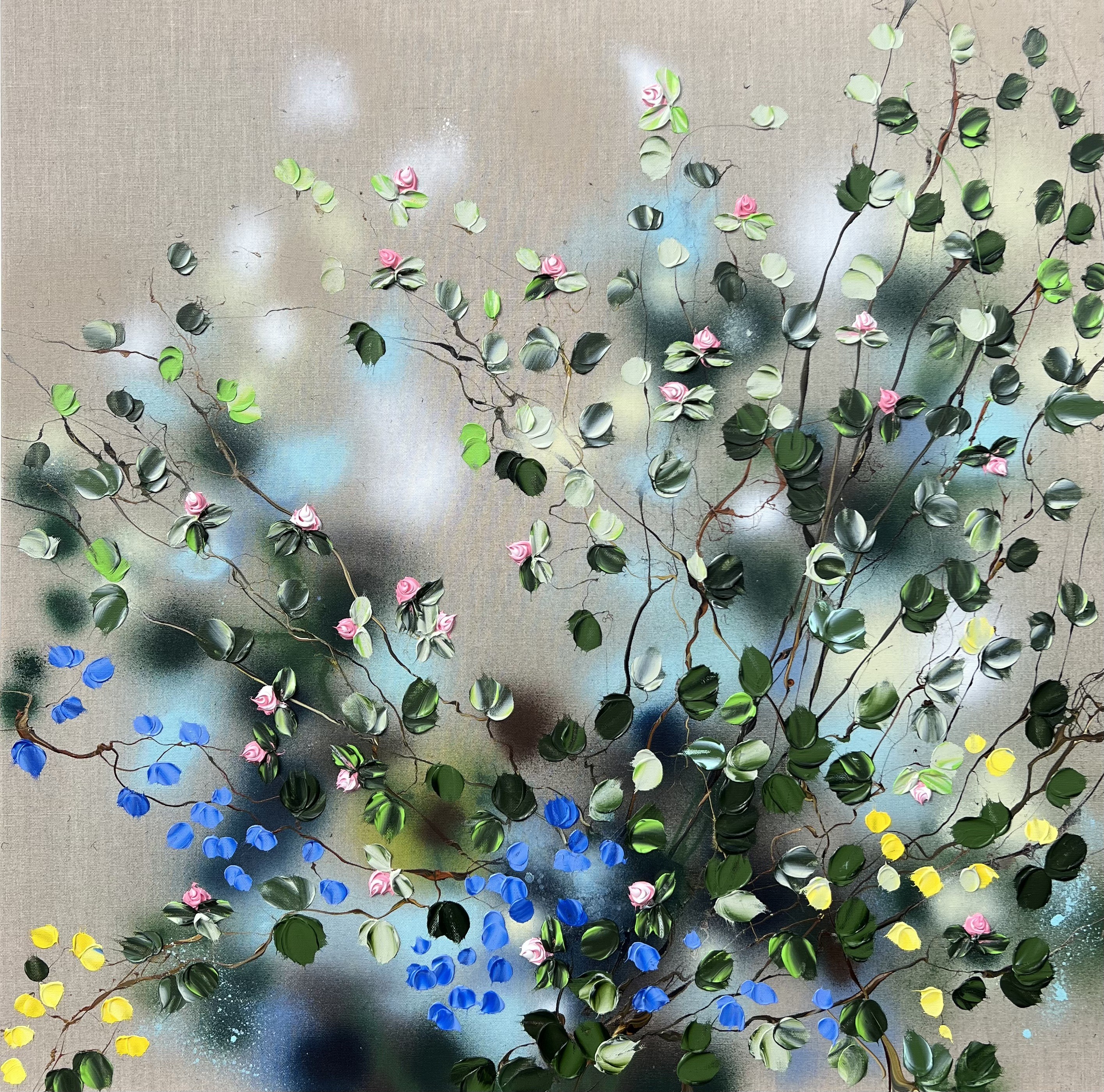 Anastassia Skopp, Love at First Sight I - romantic floral painting Anastassia Skopp, Love at First Sight I - romantic floral painting