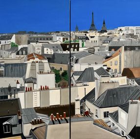 Painting, De toits en toits, Marie France Garrigues
