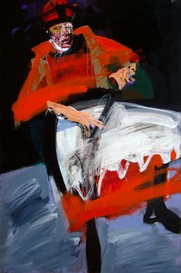 Peinture, Evêque au fauteuil, Serge Labégorre
