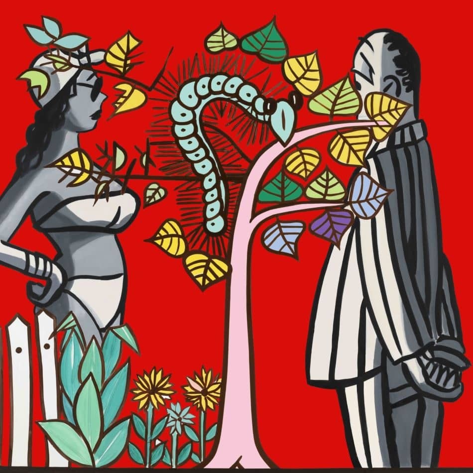 David Salle, Tree of Life - OverUnder - Red David Salle, Tree of Life - OverUnder - Red