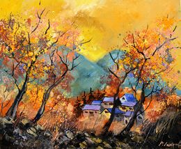Painting, Autumnal scenery, Pol Ledent