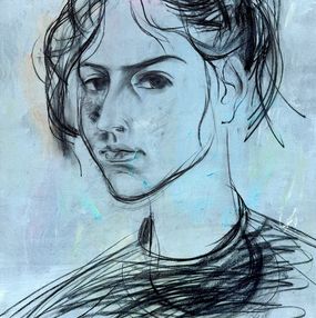 Dibujo, Portrait in Blue, Zakhar Shevchuk