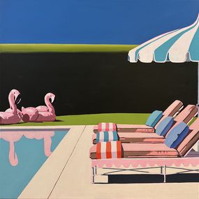 Peinture, Two flamingos, Al Freno