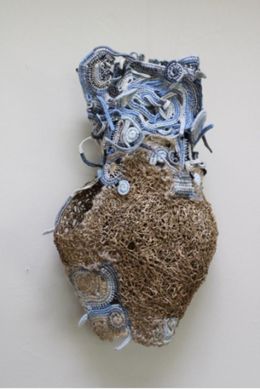 Sculpture, Hollow birch tree vessel, Joan West