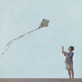 Painting, With a kite, Joanna Woyda