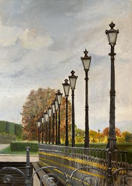 Peinture, Au jardin des Tuileries, Marie France Garrigues