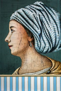 Painting, Portrait au turban, Daniel Airam